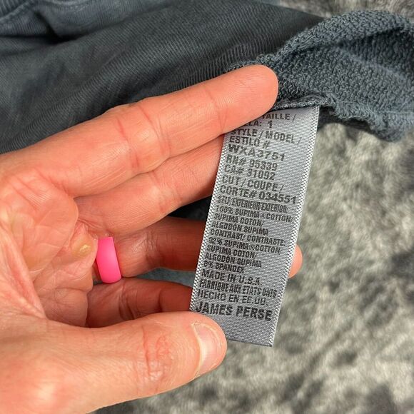 James Perse Pullover Hoodie Sweatshirt Supima Cotton Lightweight Raw Hem 1 NWT - Picture 6 of 11